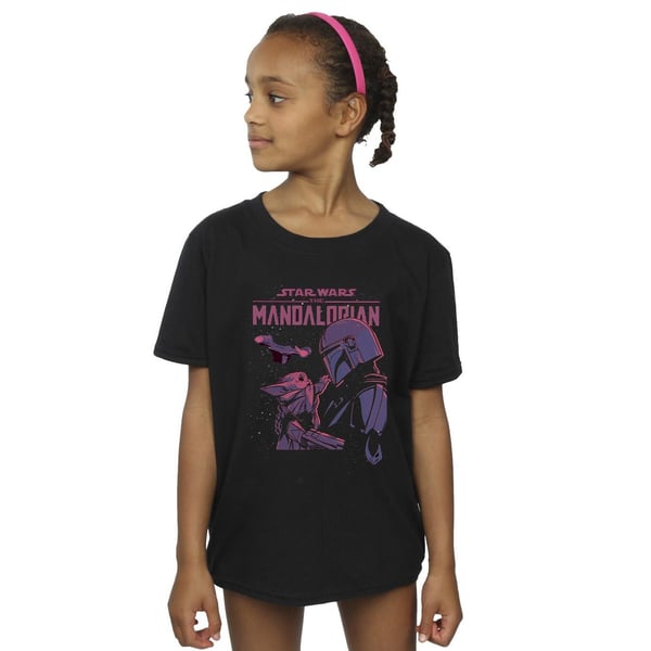 Star Wars Girls The Mandalorian Hello Friend T-shirt i bomull