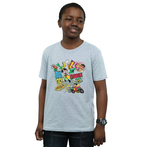 DC Comics Boys Teen Titans Go Robin Montage T-Shirt
