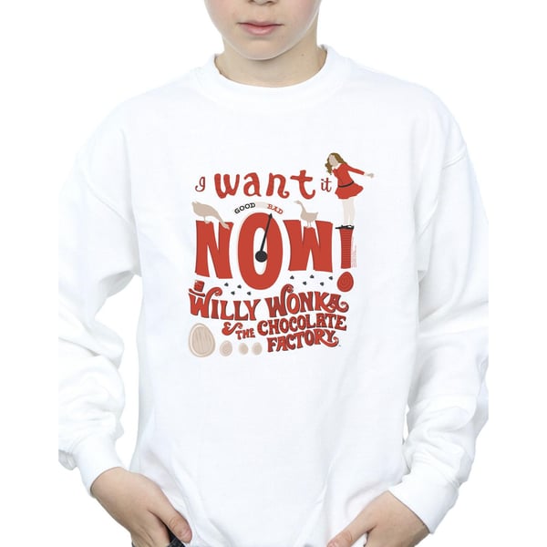 Willy Wonka Boys Verruca Salt I Want It Now Sweatshirt