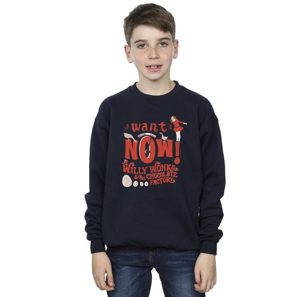Willy Wonka Boys Verruca Salt I Want It Now Sweatshirt