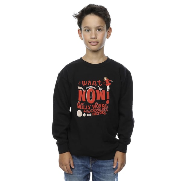 Willy Wonka Boys Verruca Salt I Want It Now Sweatshirt