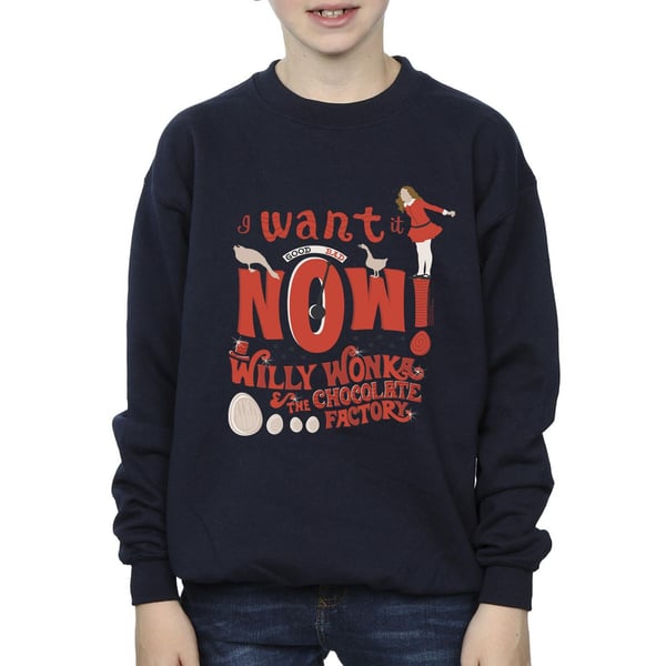 Willy Wonka Boys Verruca Salt I Want It Now Sweatshirt