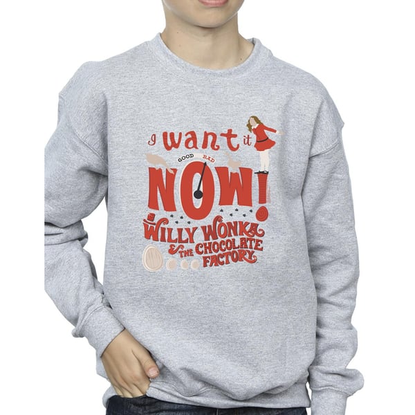 Willy Wonka Boys Verruca Salt I Want It Now Sweatshirt