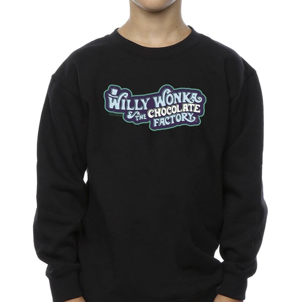 Willy Wonka Boys Chocolate Factory Logo Sweatshirt