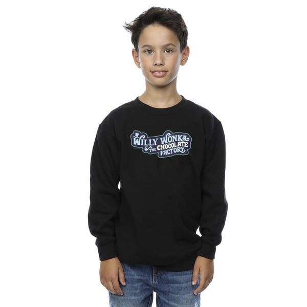 Willy Wonka Boys Chocolate Factory Logo Sweatshirt
