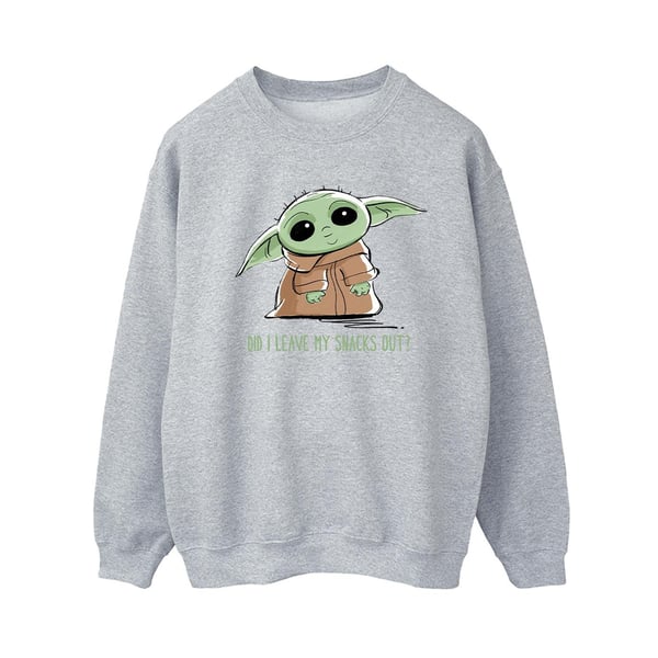 Star Wars Womens/Ladies The Mandalorian Grogu Snacks Meme Sweatshirt