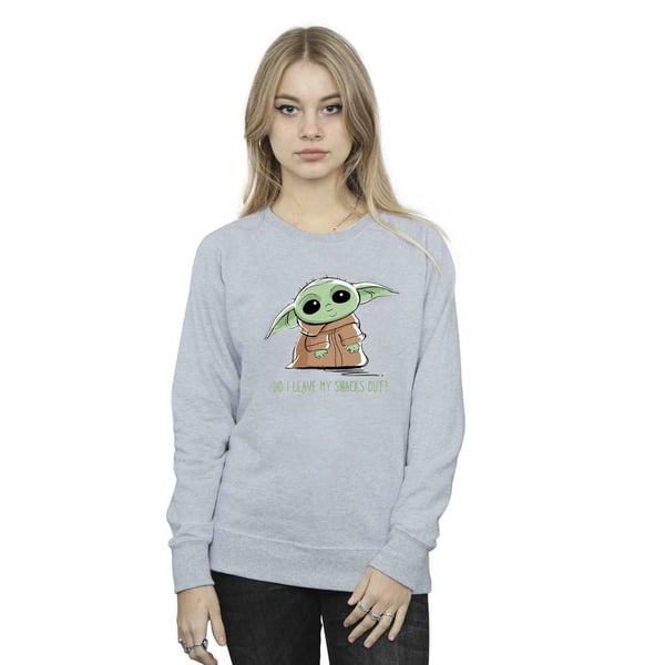 Star Wars Womens/Ladies The Mandalorian Grogu Snacks Meme Sweatshirt