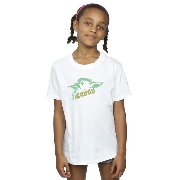 Star Wars Girls The Mandalorian Grogu The Child Splat Cotton T-Shirt
