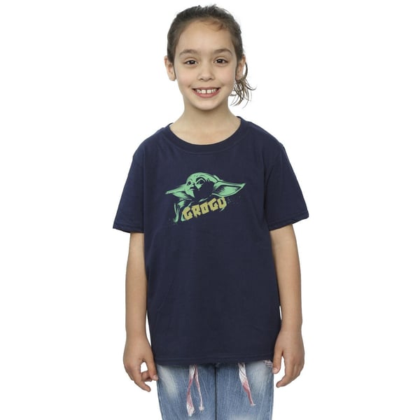 Star Wars Girls The Mandalorian Grogu The Child Splat Cotton T-Shirt