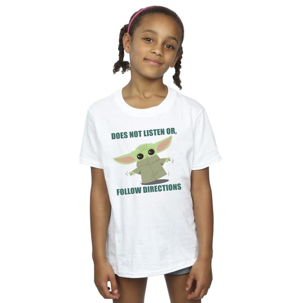 Star Wars Girls The Mandalorian Grogu Ei Kuuntele Puuvillainen T-paita