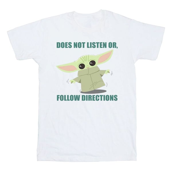 Star Wars Girls The Mandalorian Grogu Does Not Listen Cotton T-Shirt