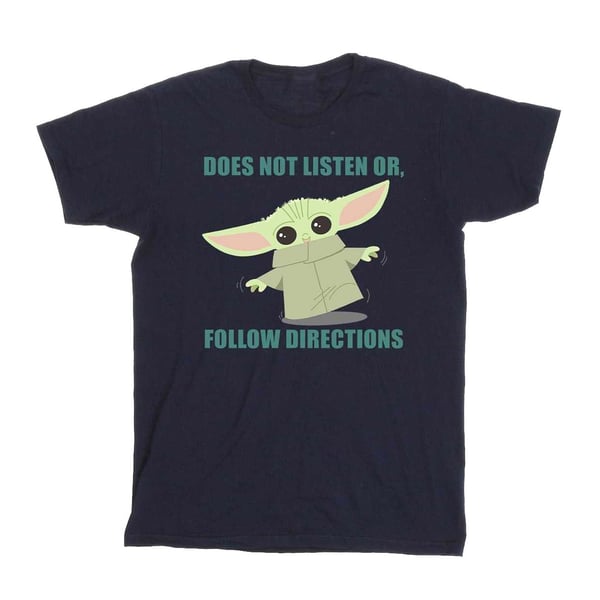 Star Wars Girls The Mandalorian Grogu Ei Kuuntele Puuvillainen T-paita