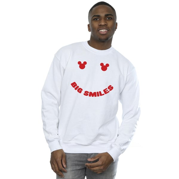 Disney Mens Mickey Mouse Big Smile Sweatshirt