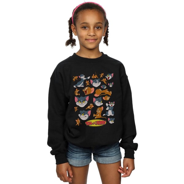 Tom And Jerry Girls Many Faces Sweatshirt