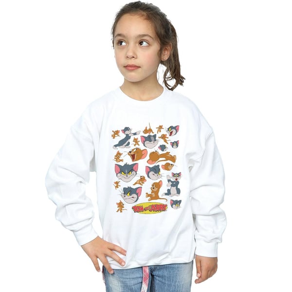 Tom And Jerry Girls Many Faces Sweatshirt