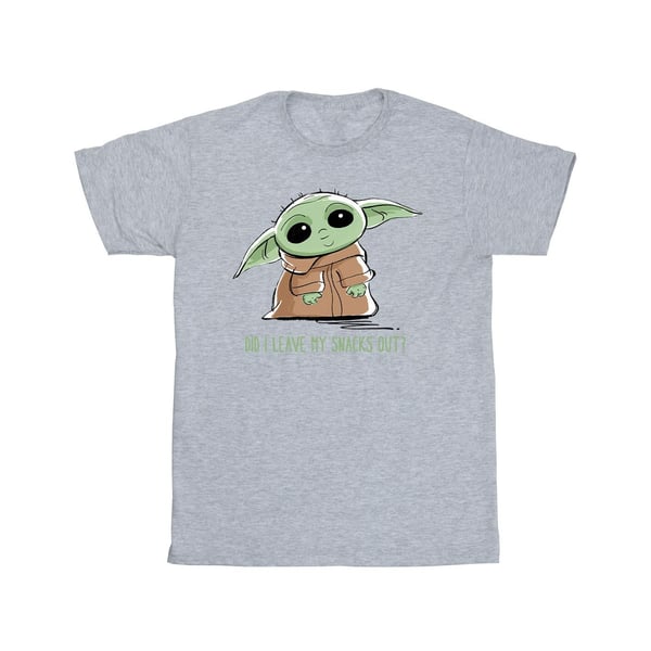 Star Wars Girls The Mandalorian Grogu Snacks Meme T-shirt i bomull