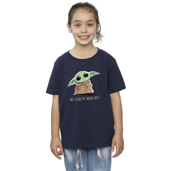 Star Wars Girls The Mandalorian Grogu Snacks Meme T-shirt i bomull