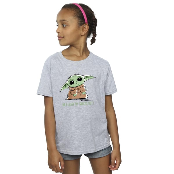 Star Wars Girls The Mandalorian Grogu Snacks Meme T-shirt i bomull