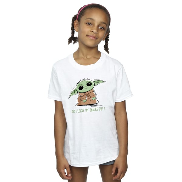 Star Wars Girls The Mandalorian Grogu Snacks Meme T-shirt i bomull