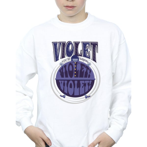 Willy Wonka Boys Violet Turning Violet Sweatshirt