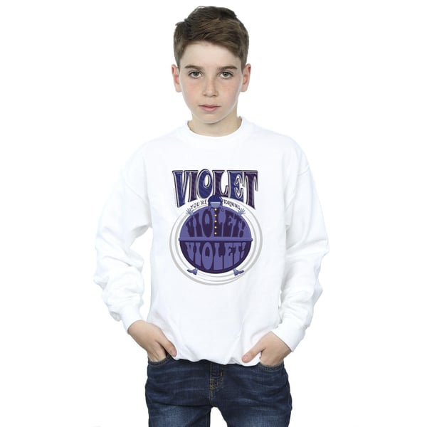 Willy Wonka Boys Violet Turning Violet Sweatshirt