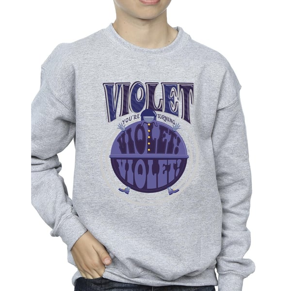 Willy Wonka Boys Violet Turning Violet Sweatshirt