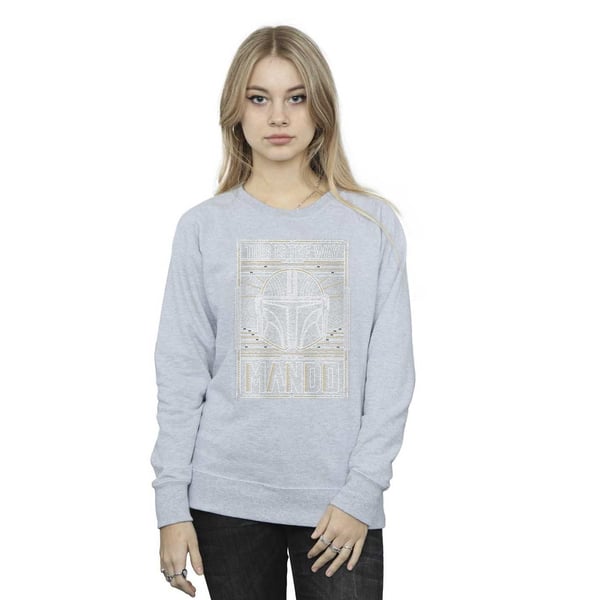 Star Wars Womens/Ladies The Mandalorian The Way Outline Helm Sweatshirt