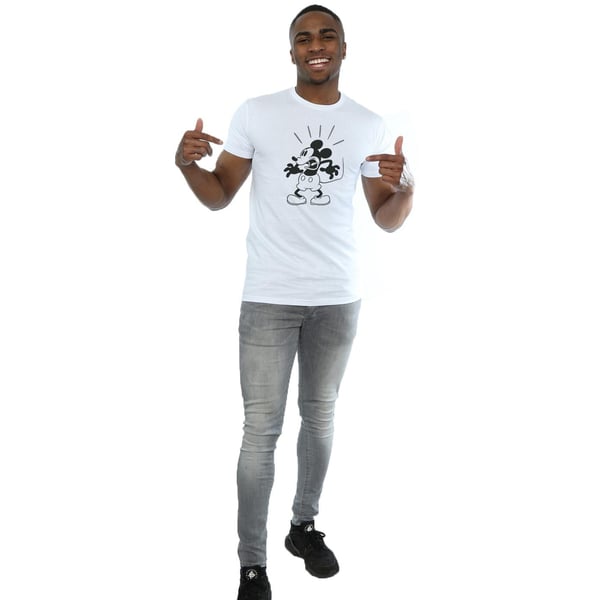 Disney Mens Mickey Mouse Scared T-Shirt