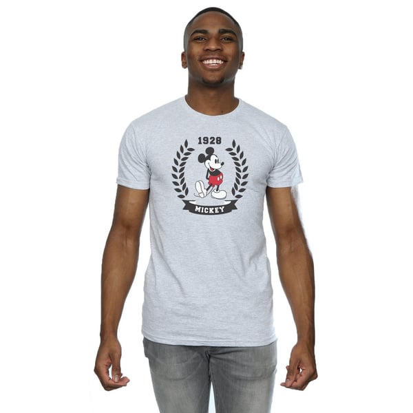 Disney Mens Mickey Mouse Laurel T-Shirt