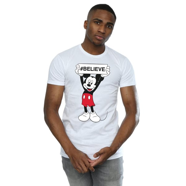 Disney Mens Mickey MouseBelieve T-Shirt
