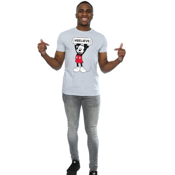 Disney Mens Mickey MouseBelieve T-Shirt