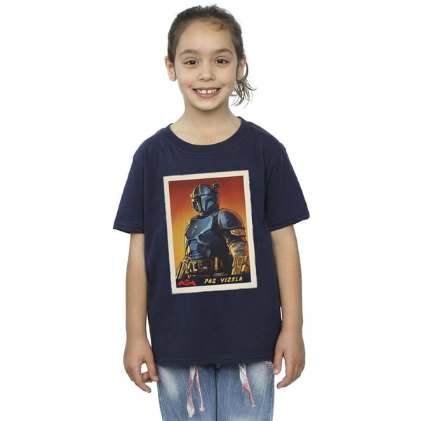 Star Wars Girls The Mandalorian Paz Vizla Card T-shirt i bomull