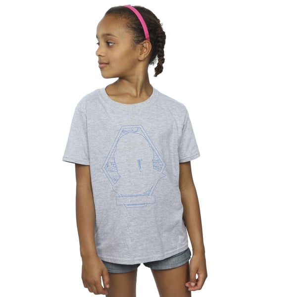 Star Wars Girls The Mandalorian Outline Helm Diamond T-shirt i bomull