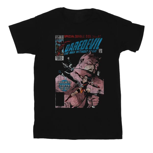 Marvel Womens/Ladies Daredevil Distressed Bullseye Vs Elektra Cover Cotton Boyfriend T-Shirt