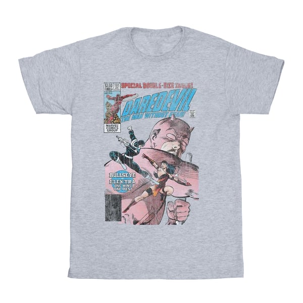 Marvel Womens/Ladies Daredevil Distressed Bullseye Vs Elektra Cover Cotton Boyfriend T-Shirt