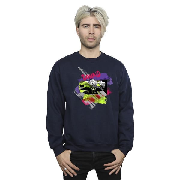 Disney Mens Donald Duck Ear Plug Bright Sweatshirt