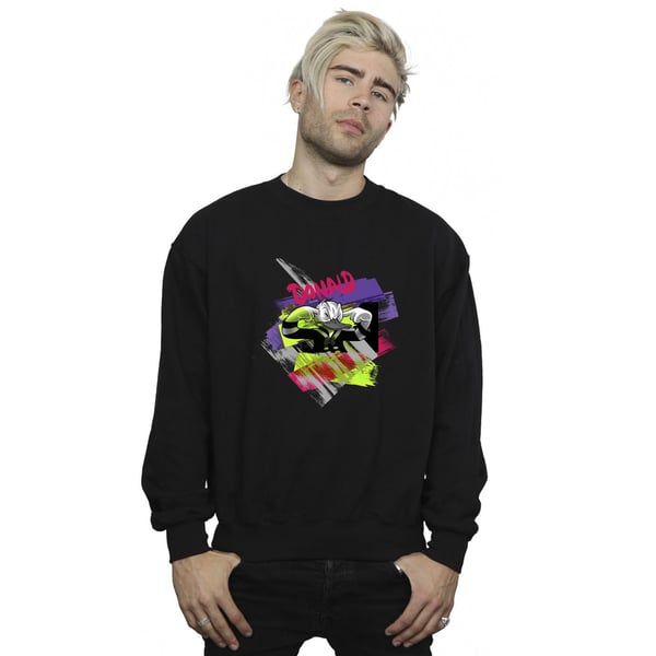 Disney Mens Donald Duck Ear Plug Bright Sweatshirt