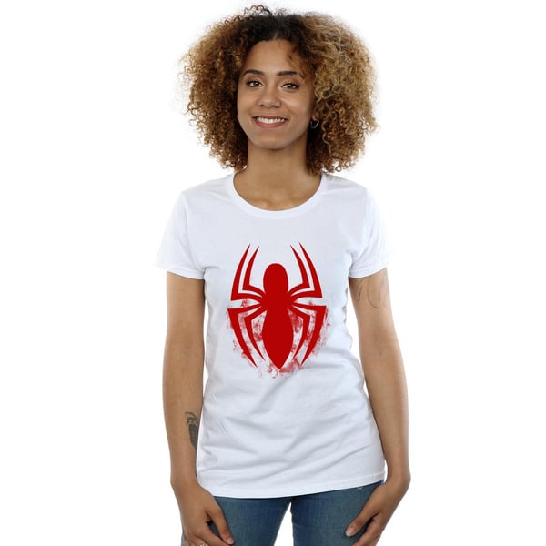 Marvel Womens/Ladies Spider-Man Logo Emblem Cotton T-Shirt