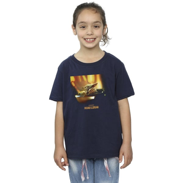 Star Wars Girls The Mandalorian Grogu Painted Cotton T-Shirt