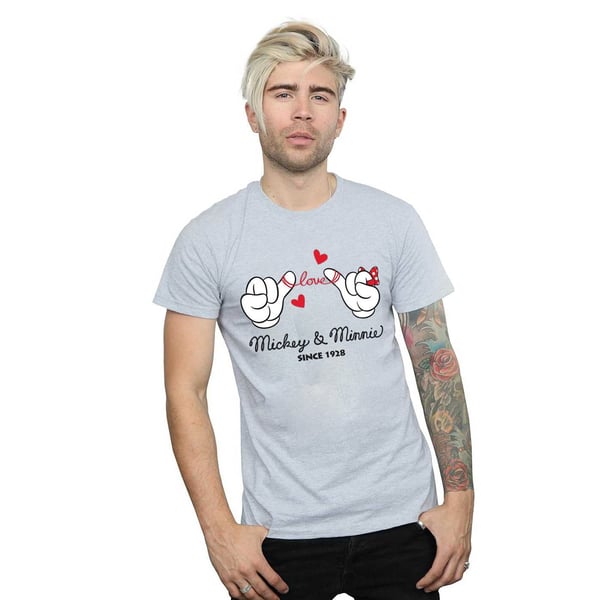 Disney Mens Mickey Mouse Love Hands T-Shirt