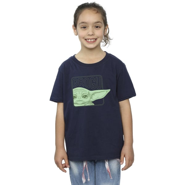 Star Wars Girls The Mandalorian Grogu Box T-shirt i bomull