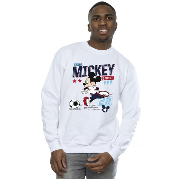 Disney Mens Mickey Mouse Team Mickey Football Sweatshirt
