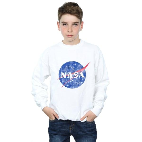 NASA Boys Classic Insignia Logo Distressed Sweatshirt