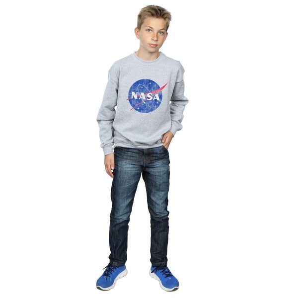 NASA Boys Classic Insignia Logo Distressed Sweatshirt