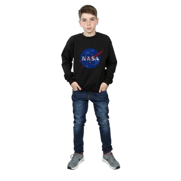 NASA Boys Classic Insignia Logo Distressed Sweatshirt