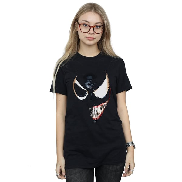 Marvel Womens/Ladies Venom Split Face Cotton Boyfriend T-Shirt