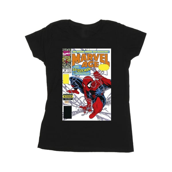 Marvel Naiset/Naiset Hämähäkkimies Marvel Age Sarjakuvakansi Puuvillainen T-paita