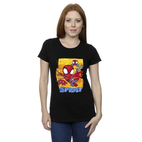 Marvel Womens/Ladies Spidey And His Amazing Friends Flying Cotton T-Shirt