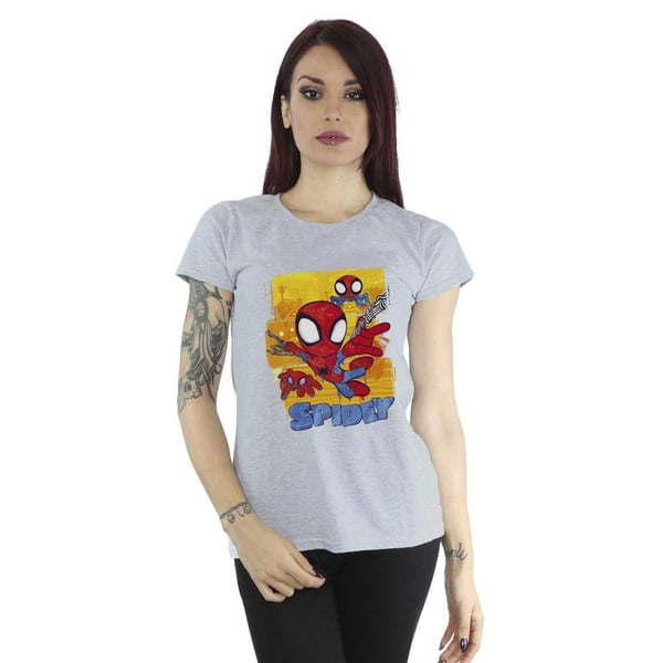 Marvel Womens/Ladies Spidey And His Amazing Friends Flying Cotton T-Shirt