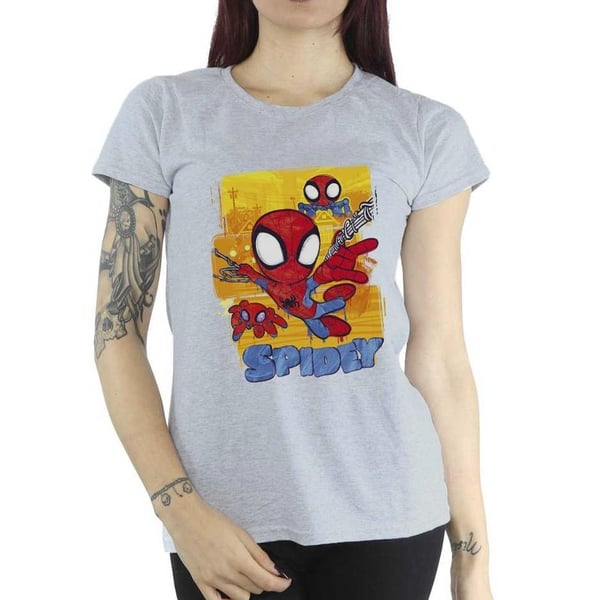 Marvel Womens/Ladies Spidey And His Amazing Friends Flying Cotton T-Shirt